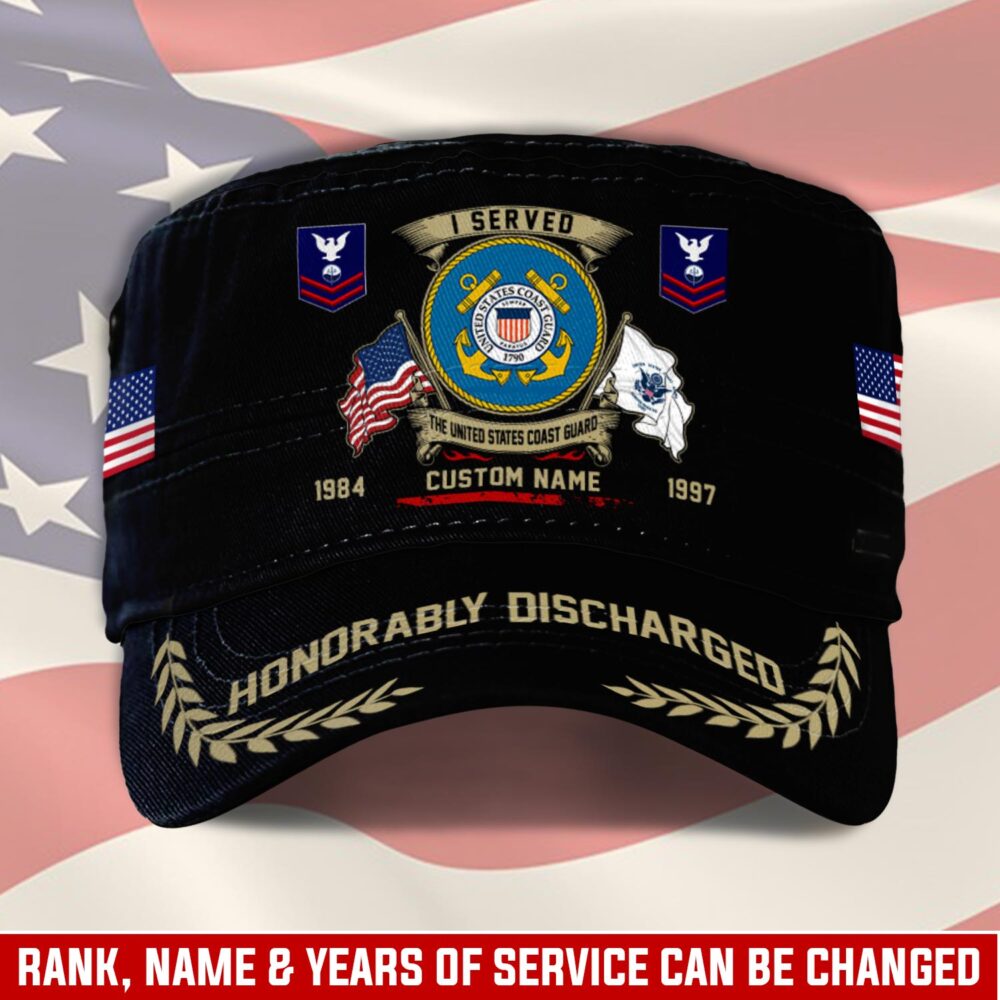 US Coast Guard, E 5 Gold - Military Cap