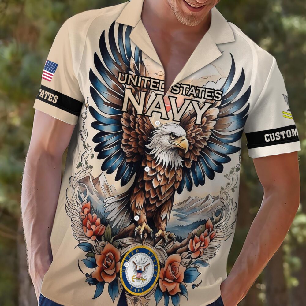 US Navy, E 5 Gold - Hawaii Shirt - Image 2