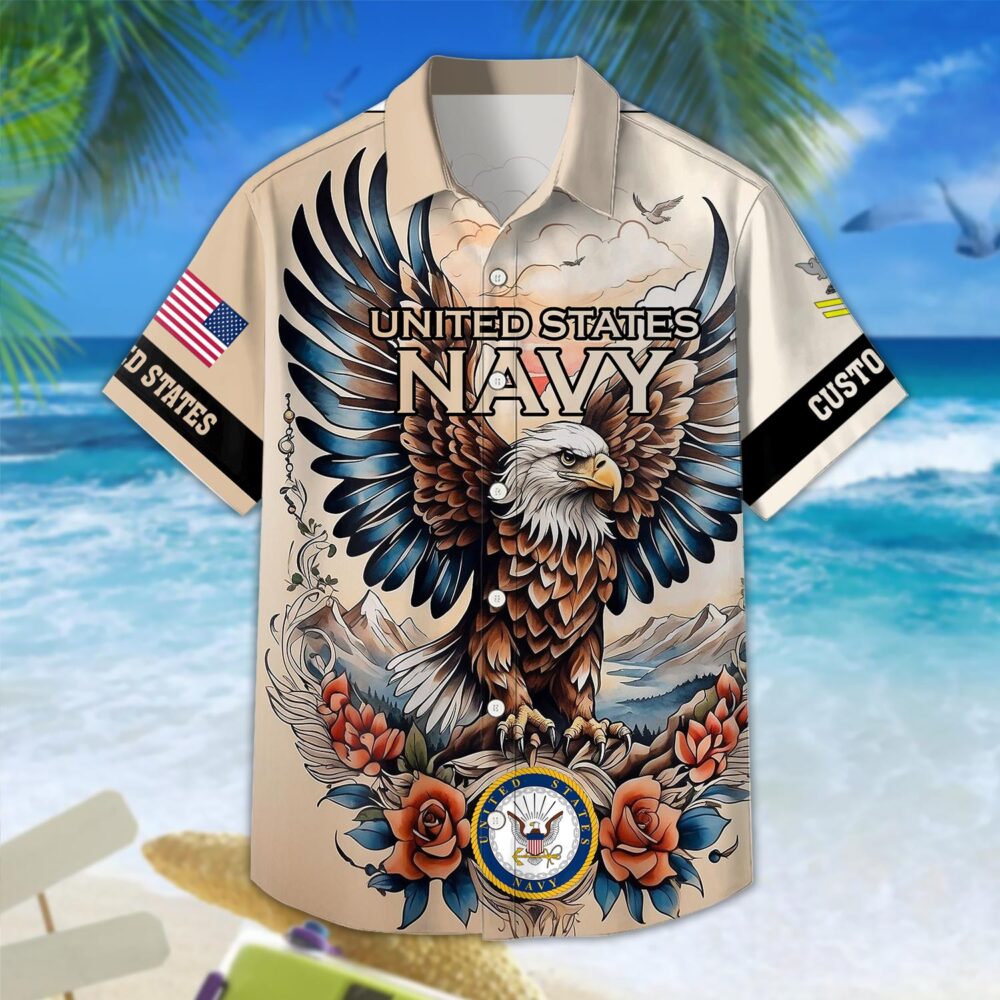 US Navy, E 5 Gold - Hawaii Shirt - Image 3