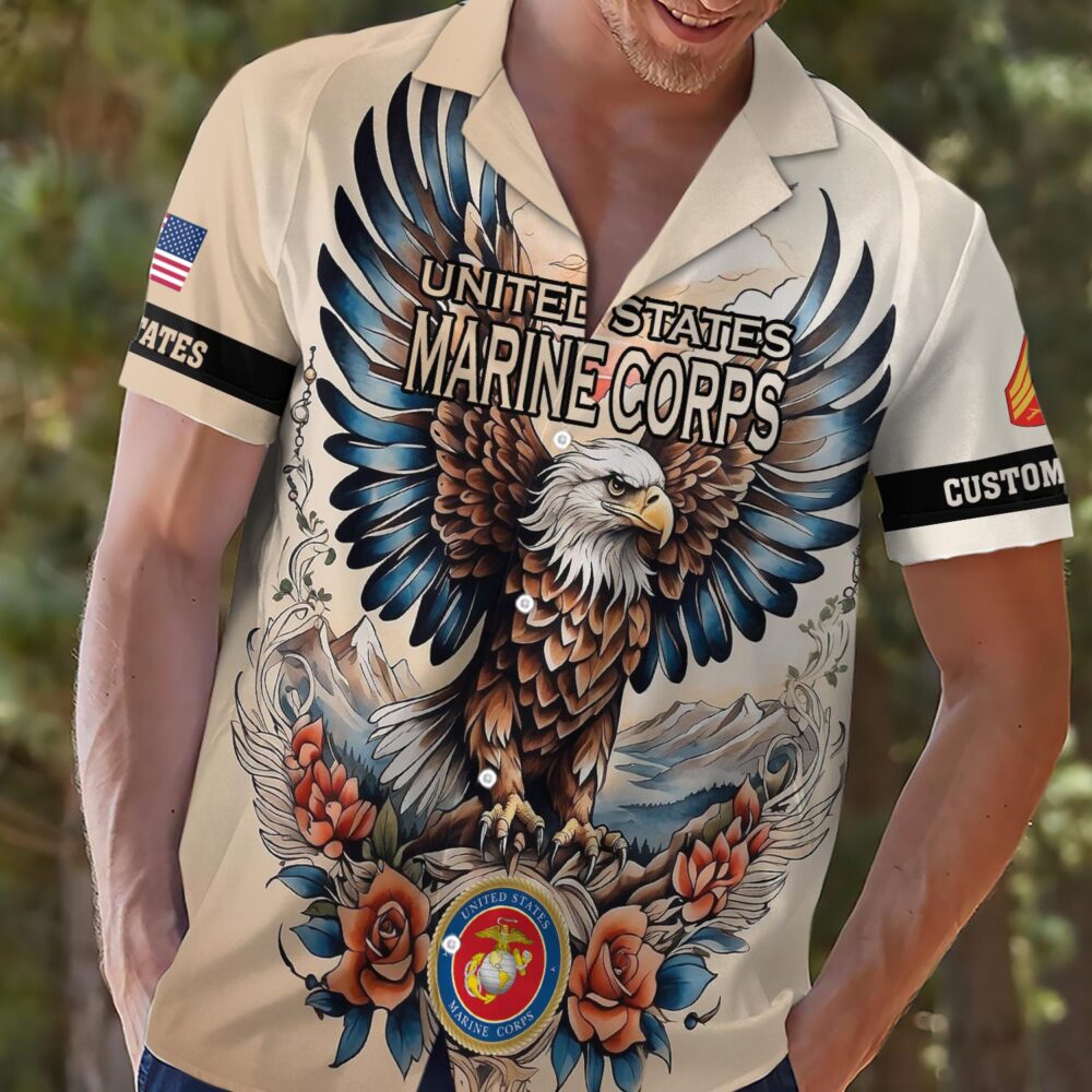US Marine Corps, E 3 Marines Lance Corporal - Hawaii Shirt - Image 2