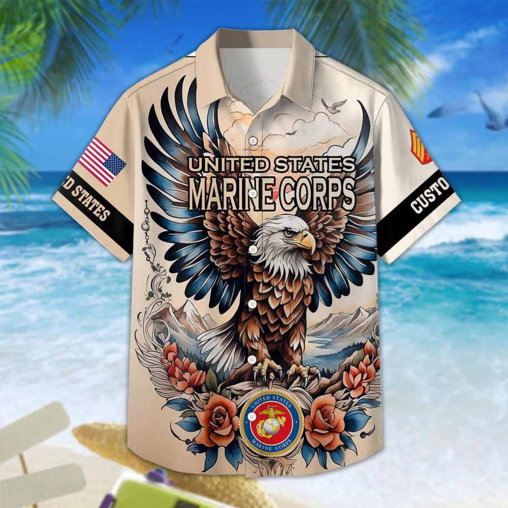 US Marine Corps, E 3 Marines Lance Corporal - Hawaii Shirt - Image 3