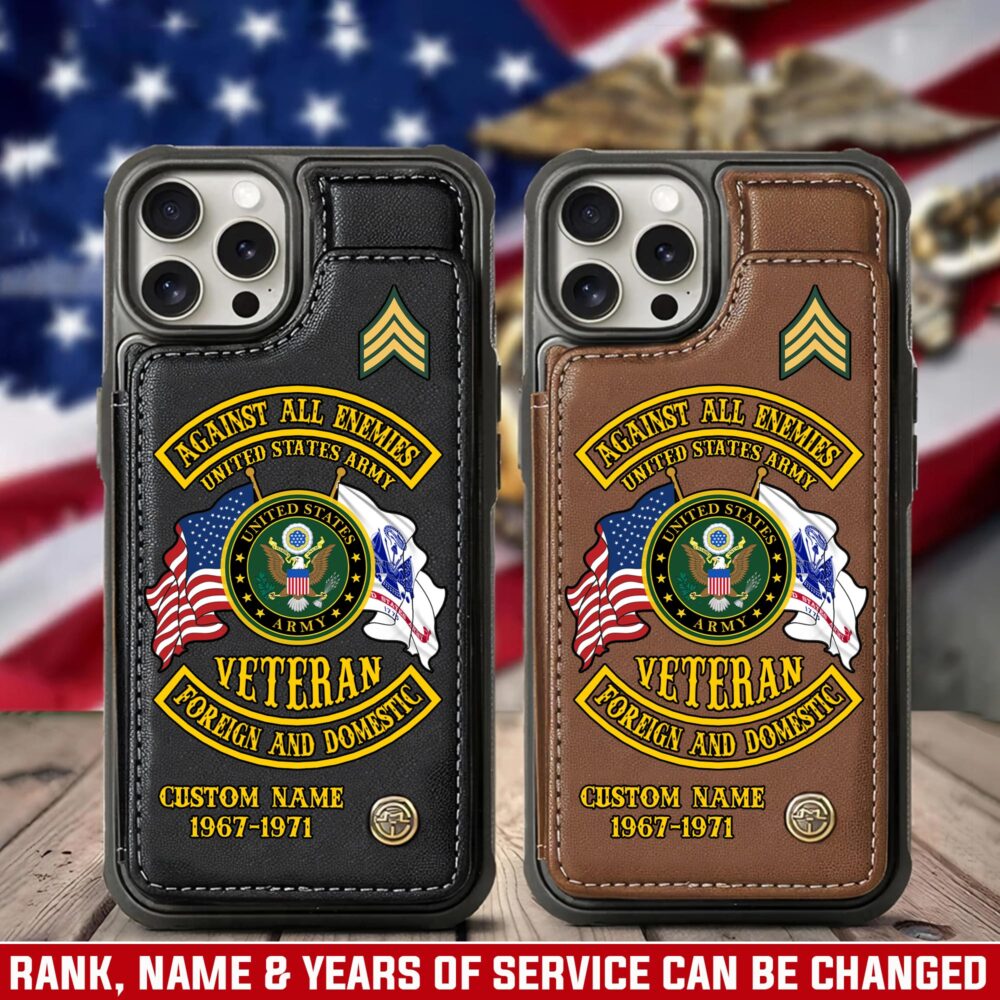 US Army, Proud To Have Served - Leather Flip Phone Case
