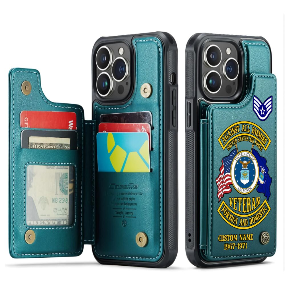 US Air Force , E 6 Air Force Technical Sergeant - Leather Flip Phone Case - Image 5