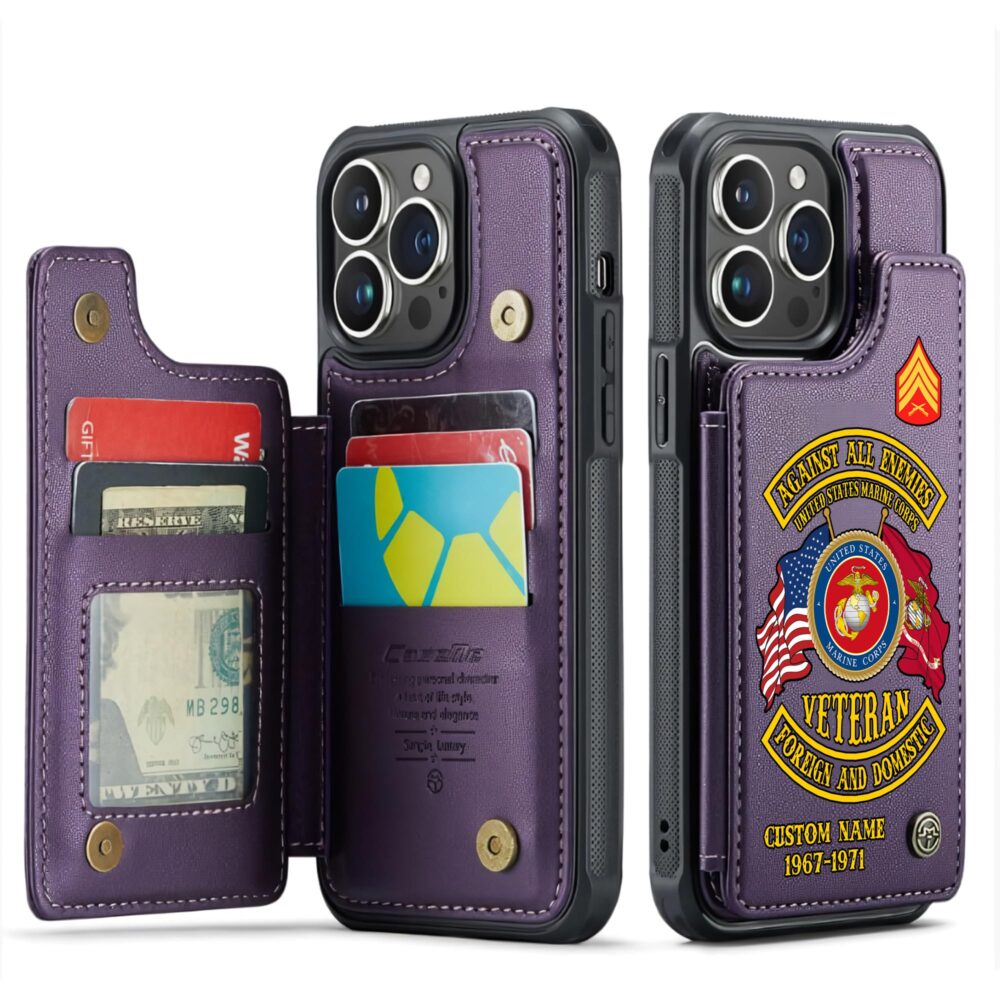 US Marine Corps, The Jarheads - Leather Flip Phone Case - Image 6