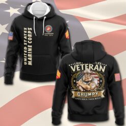 US Marine Corps, American By Birth, Veteran By Choice - Hoodie