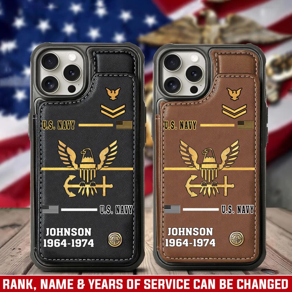 US Navy, The Sea is Ours - Leather Flip Phone Case