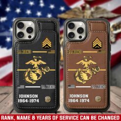 US Marine Corps, W 3 Marines Chief Warrant Officer 3 - Leather Flip Phone Case