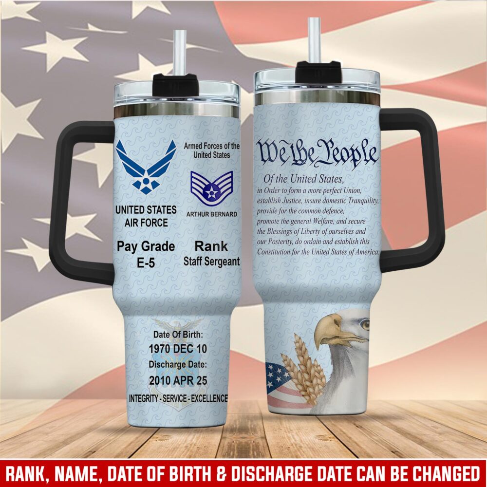 US Air Force , No One Gets Left Behind - Stainless Steel Tumbler 40oz