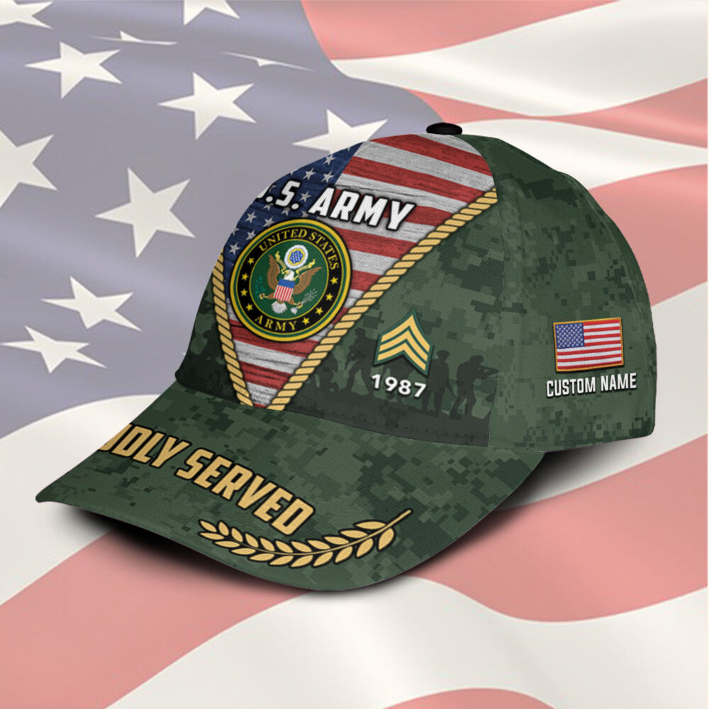 US Army, E 7 Army Sergeant First Class - Classic Cap - Image 2