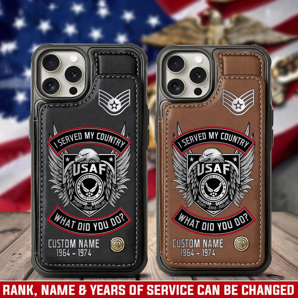 US Air Force , E 9 Air Force Chief Master Sergeant - Leather Flip Phone Case
