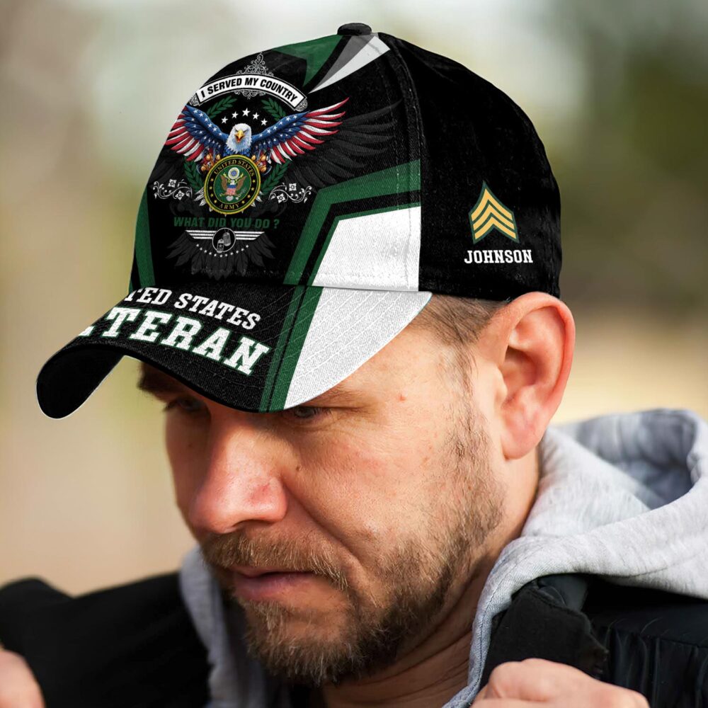 US Army, American By Birth, Veteran By Choice - Classic Cap - Image 3
