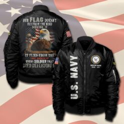 US Navy, Honor, Duty, Service - Bomber Jacket