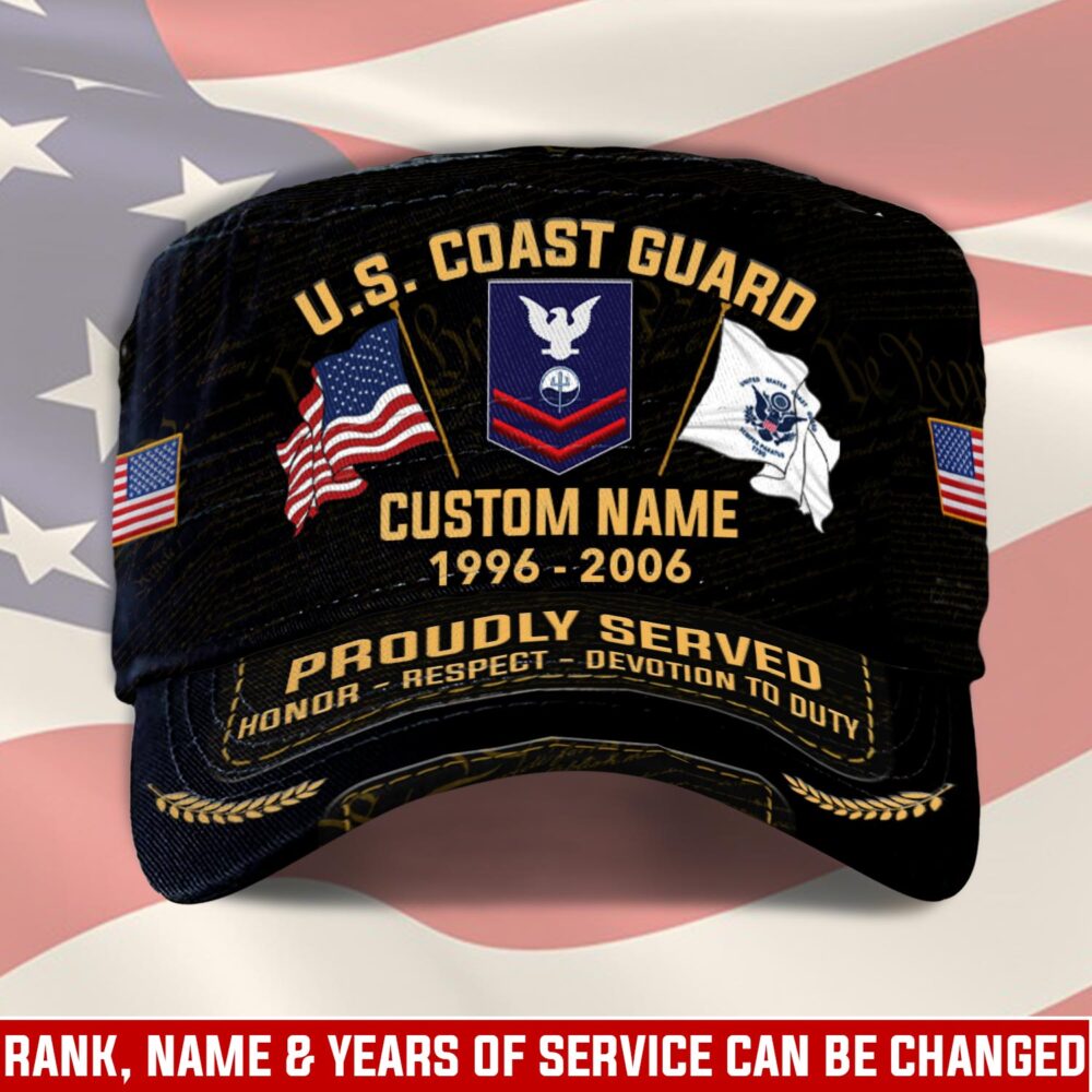 US Coast Guard, American By Birth, Veteran By Choice - Military Cap