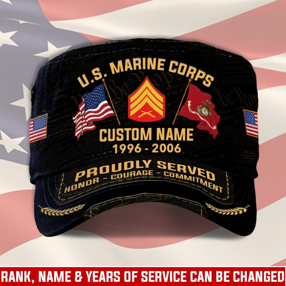 US Marine Corps, Remember - Honor - Respect - Military Cap