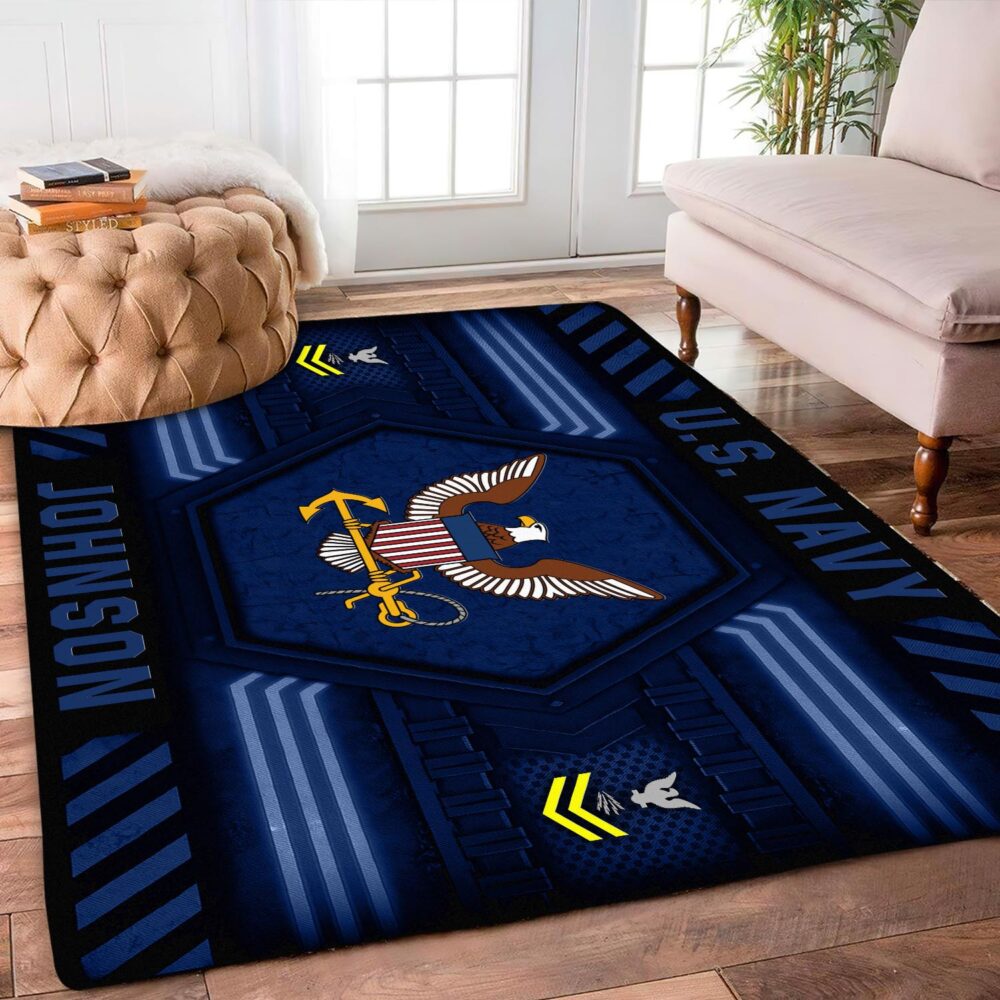 US Navy, E 2 Blue - Rug 39x60in - Image 2