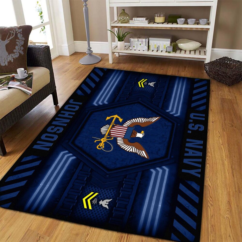 US Navy, E 2 Blue - Rug 39x60in - Image 3