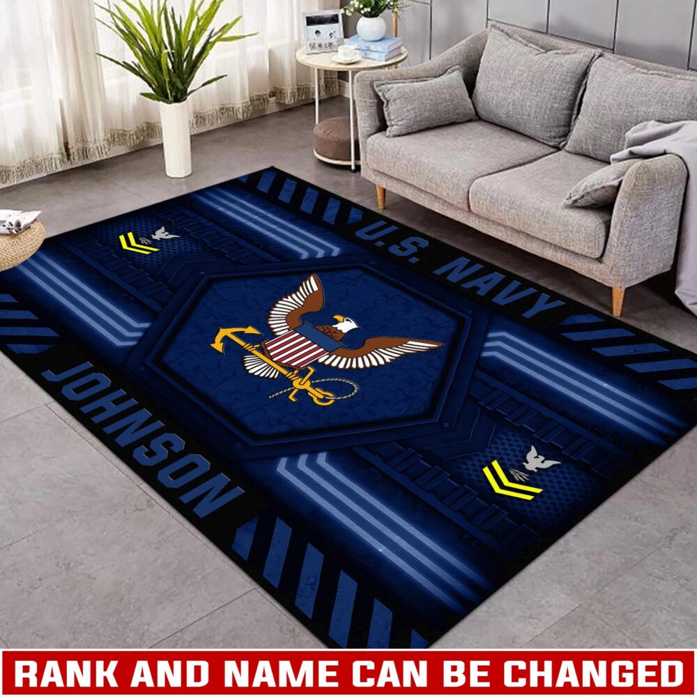 US Navy, E 2 Blue - Rug 39x60in