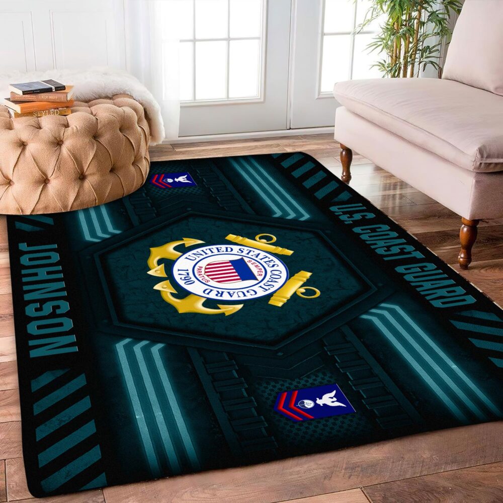 US Coast Guard, No One Fights Alone - Rug 39x60in - Image 2