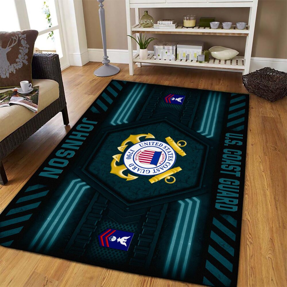 US Coast Guard, No One Fights Alone - Rug 39x60in - Image 3