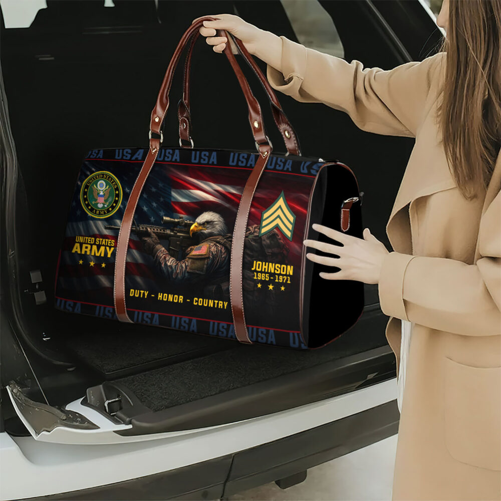 US Army, E 3 Army Private First Class - Travel Bag - Size L: 20.4 x 9.4 x 10.2 inches - Image 2