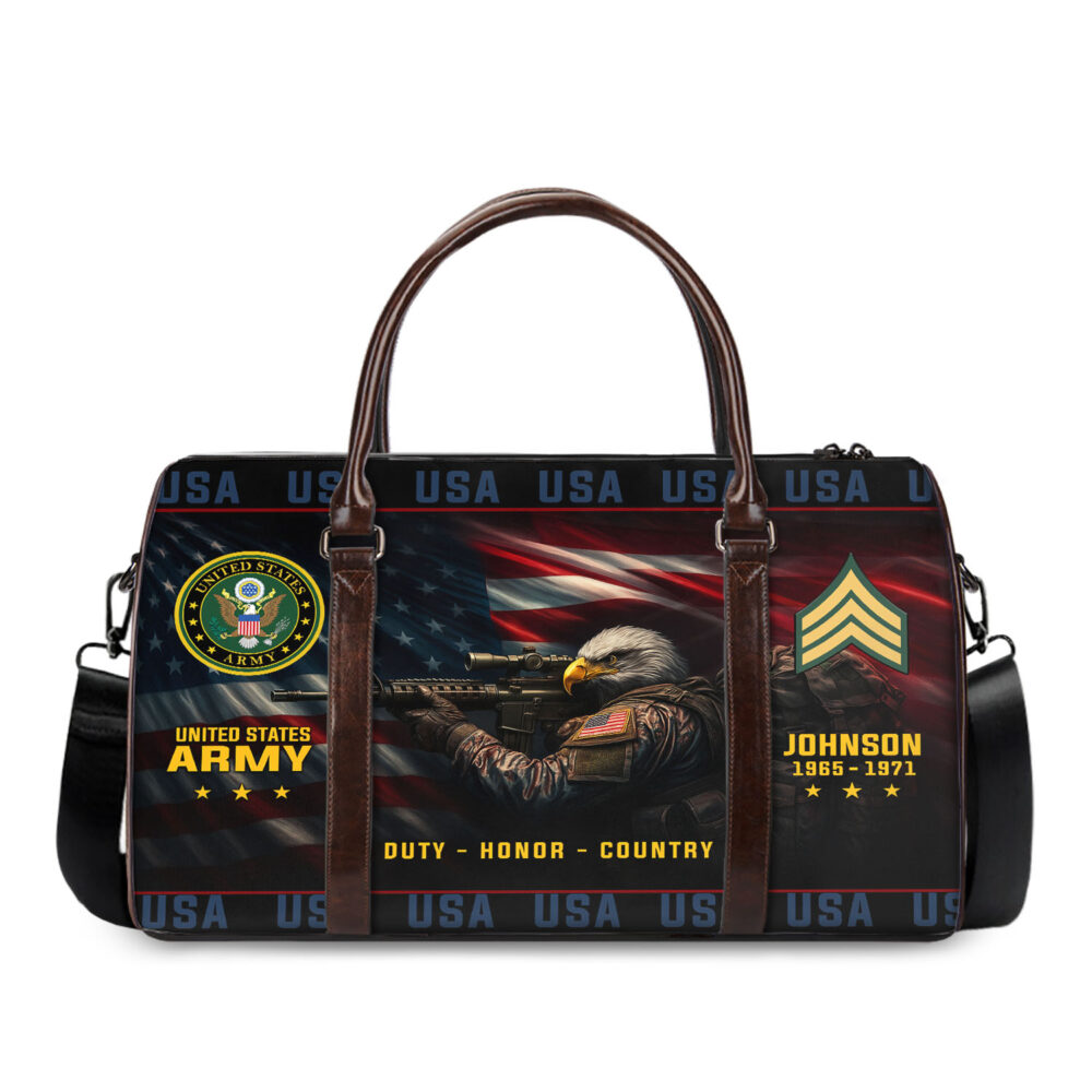 US Army, E 3 Army Private First Class - Travel Bag - Size L: 20.4 x 9.4 x 10.2 inches - Image 3