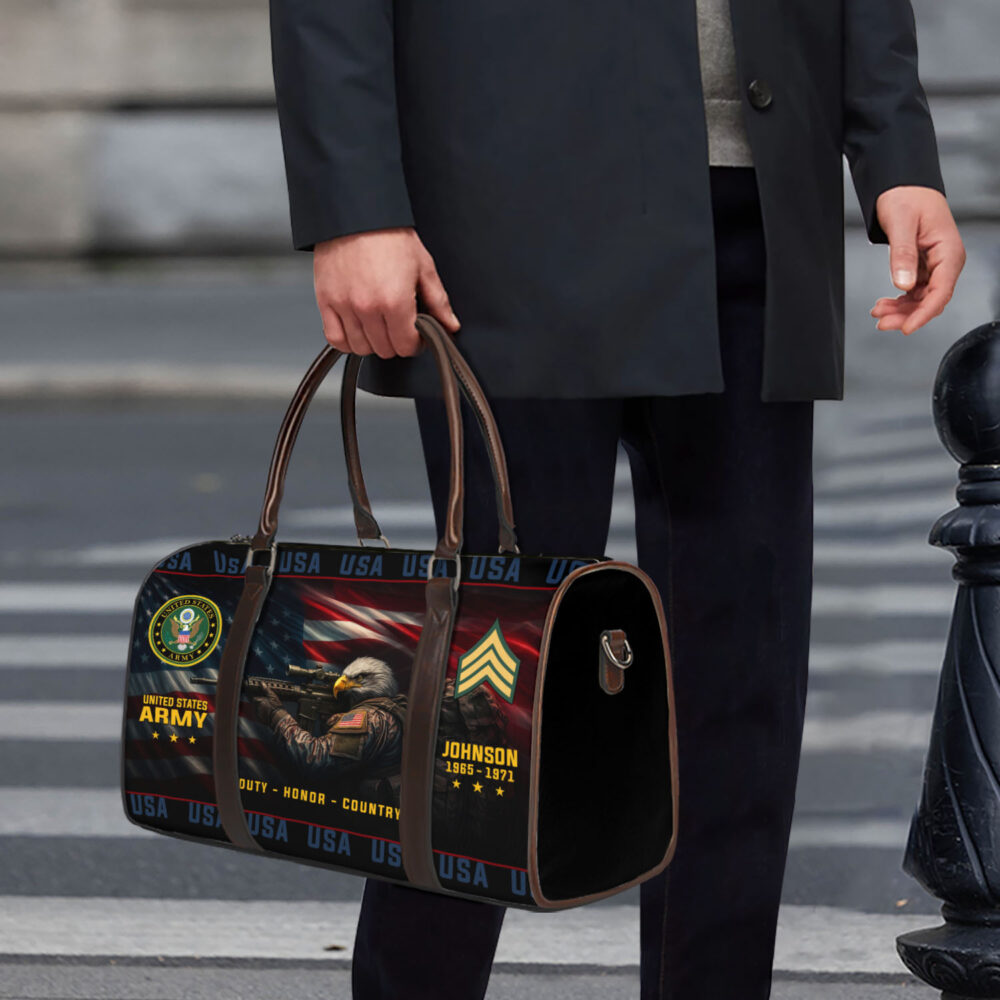 US Army, E 3 Army Private First Class - Travel Bag - Size L: 20.4 x 9.4 x 10.2 inches - Image 4
