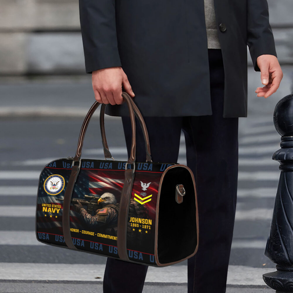 US Navy, E 7 Gold - Travel Bag - Size L: 20.4 x 9.4 x 10.2 inches - Image 4