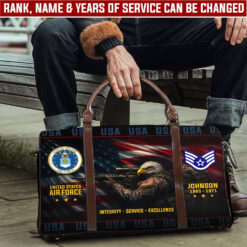 US Air Force, E 8 Air Force Senior Master Sergeant - Travel Bag - Size L: 20.4 x 9.4 x 10.2 inches