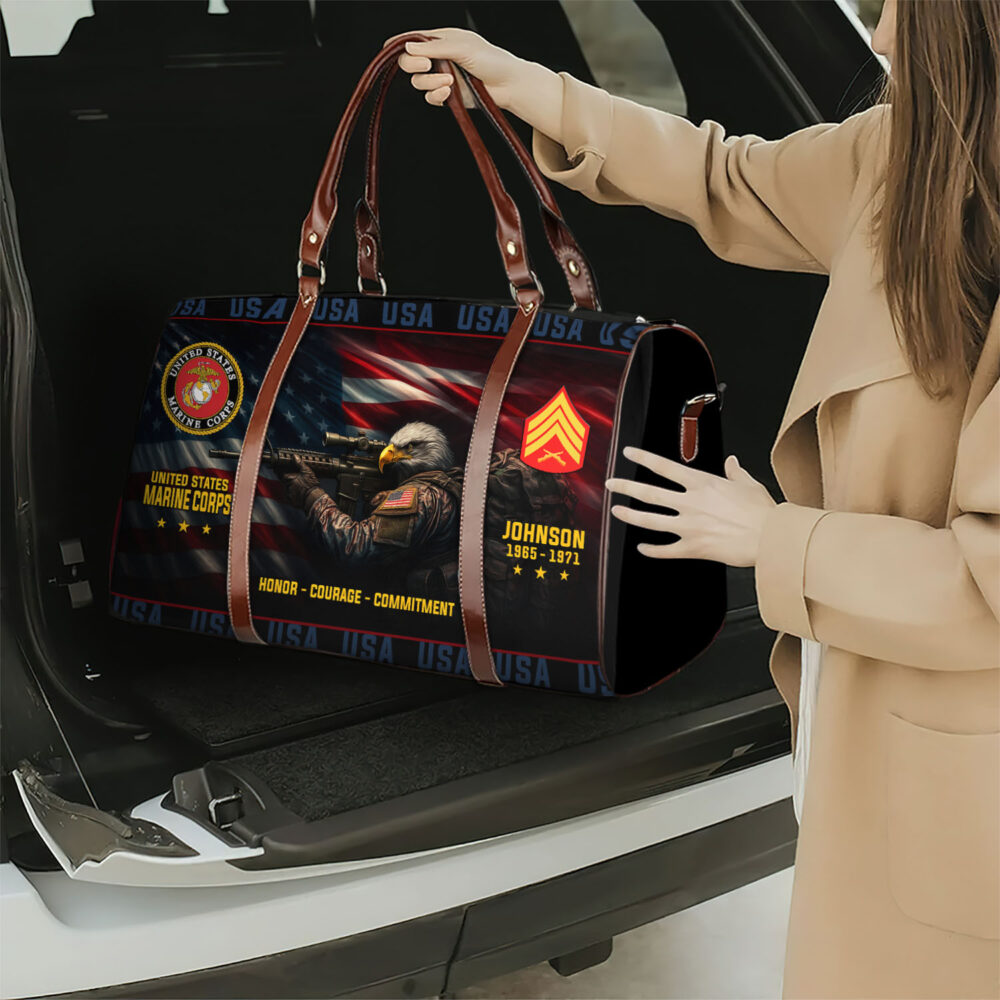 US Marine Corps, No One Fights Alone - Travel Bag - Size L: 20.4 x 9.4 x 10.2 inches - Image 2