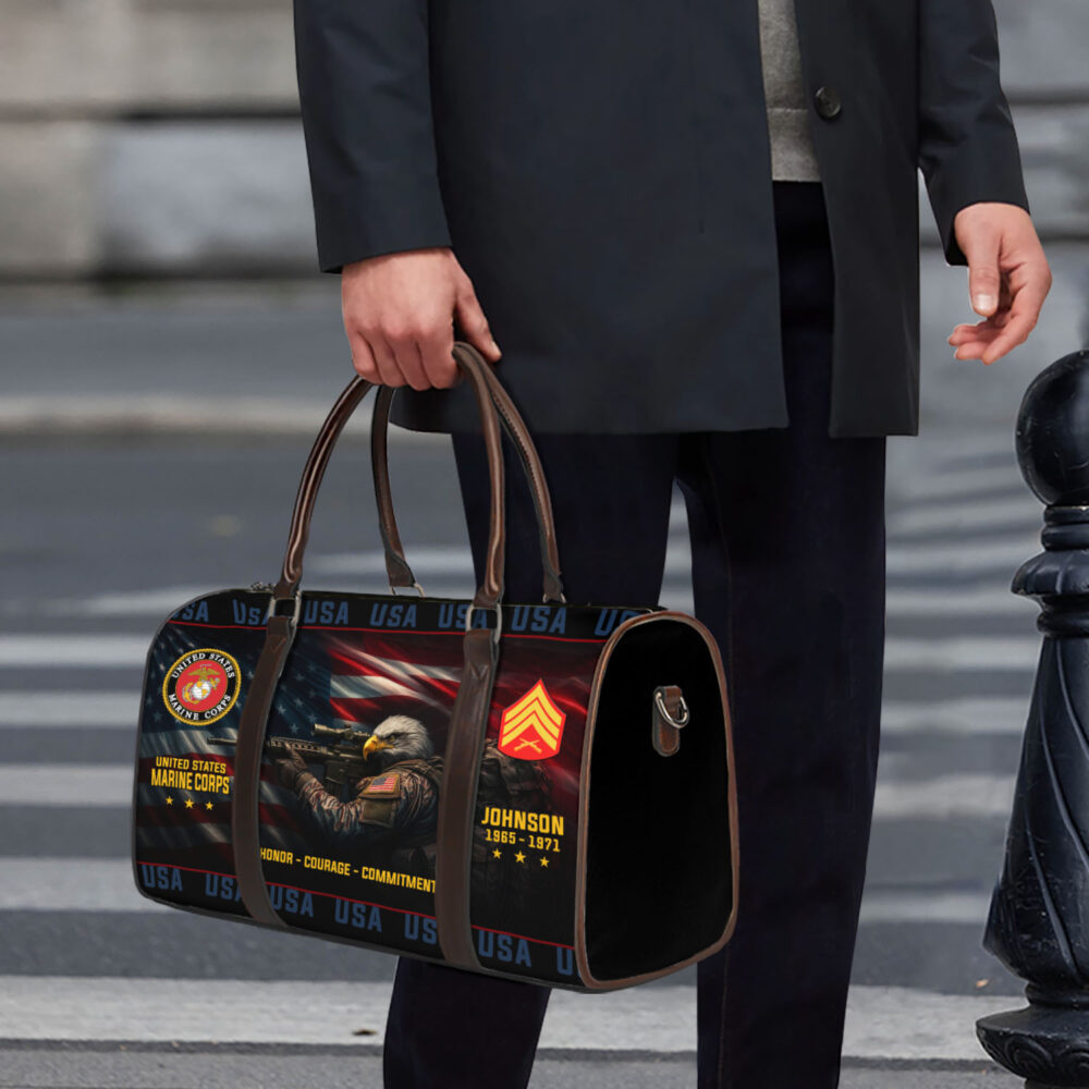 US Marine Corps, No One Fights Alone - Travel Bag - Size L: 20.4 x 9.4 x 10.2 inches - Image 4
