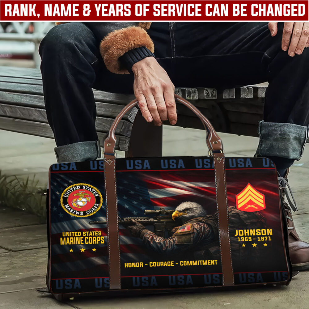 US Marine Corps, No One Fights Alone - Travel Bag - Size L: 20.4 x 9.4 x 10.2 inches