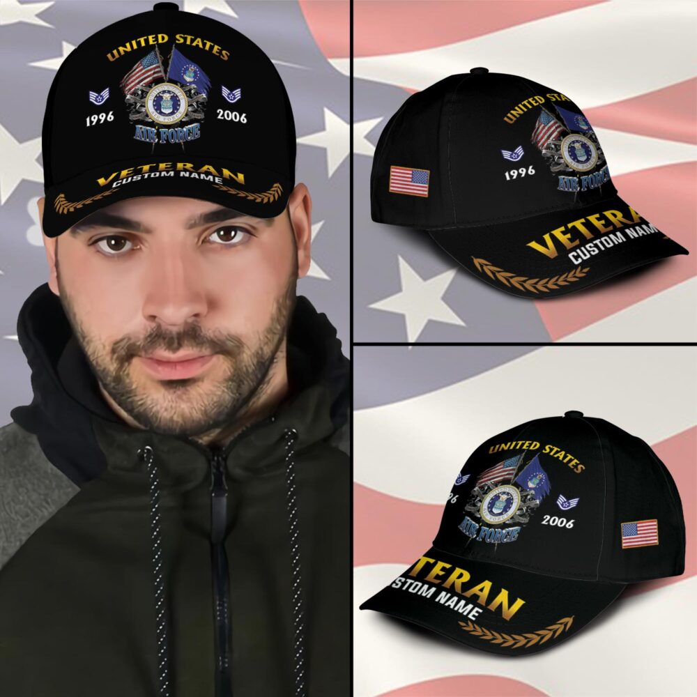 US Air Force, Proud Veteran - Classic Cap - Image 3