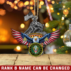 US Army, E 5 Army Sergeant - Wooden Ornament Pack 6