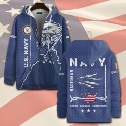 Navy Rating, Honoring All Who Served - Zip Hoodie