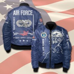 Air Force Badge, Duty, Honor, Country - Bomber Jacket