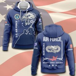 Air Force Badge, Freedom Over Fear - Hoodie