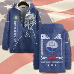 Coast Guard Rating, E 6 Gold - Zip Hoodie