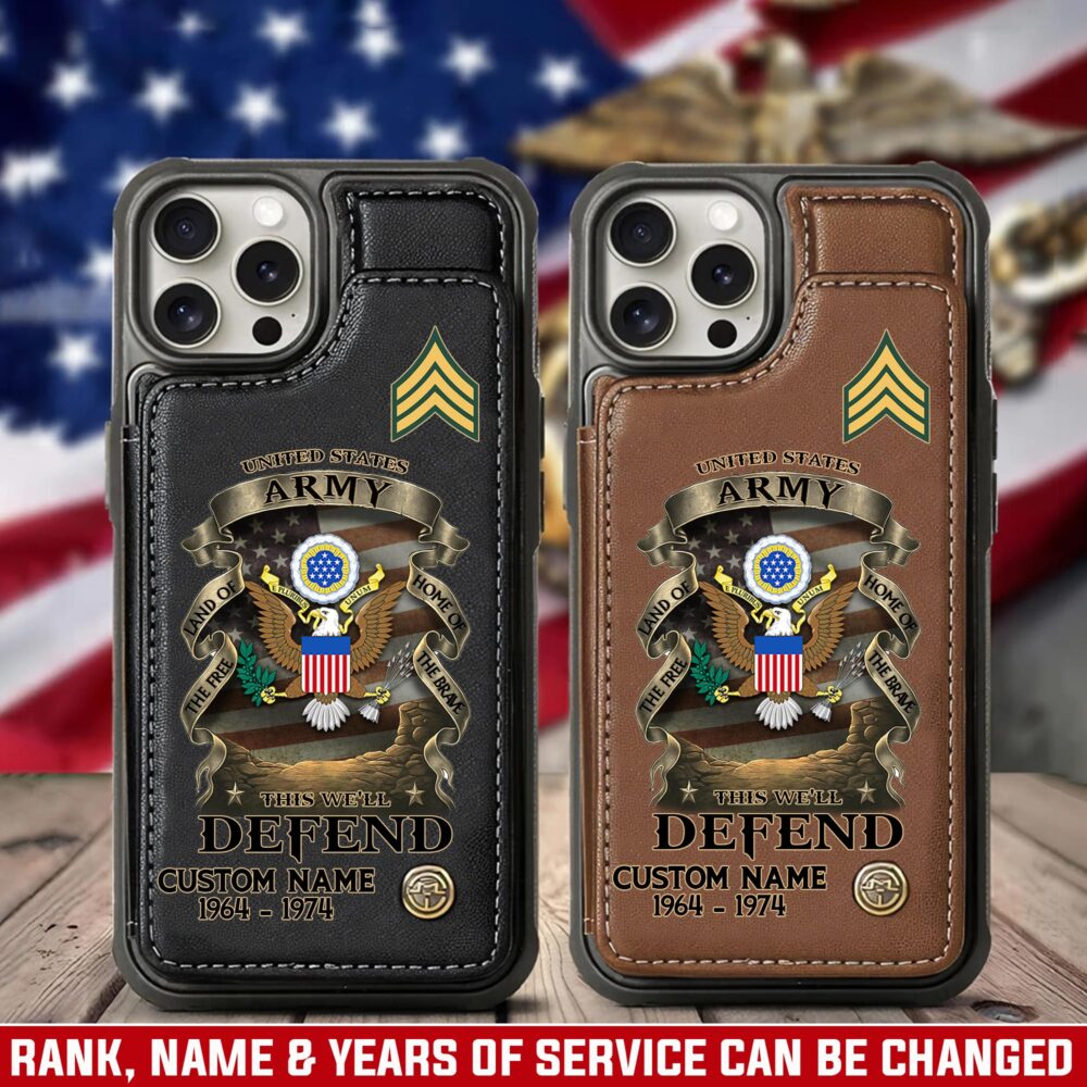 US Army, Proud To Have Served - Leather Flip Phone Case