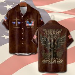 US Air Force , Land Of The Free, Because Of The Brave - Short Sleeve Button Shirt