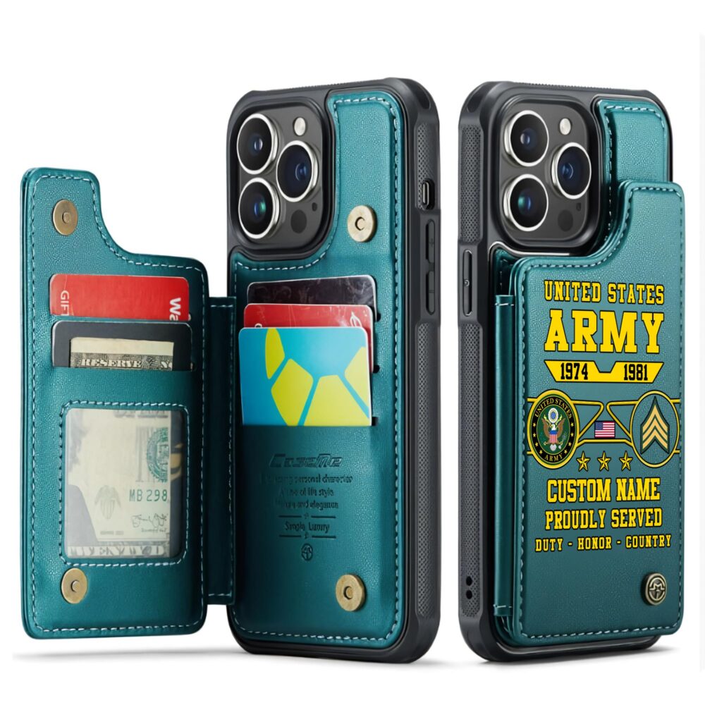 US Army, Honor The Fallen - Leather Flip Phone Case - Image 5