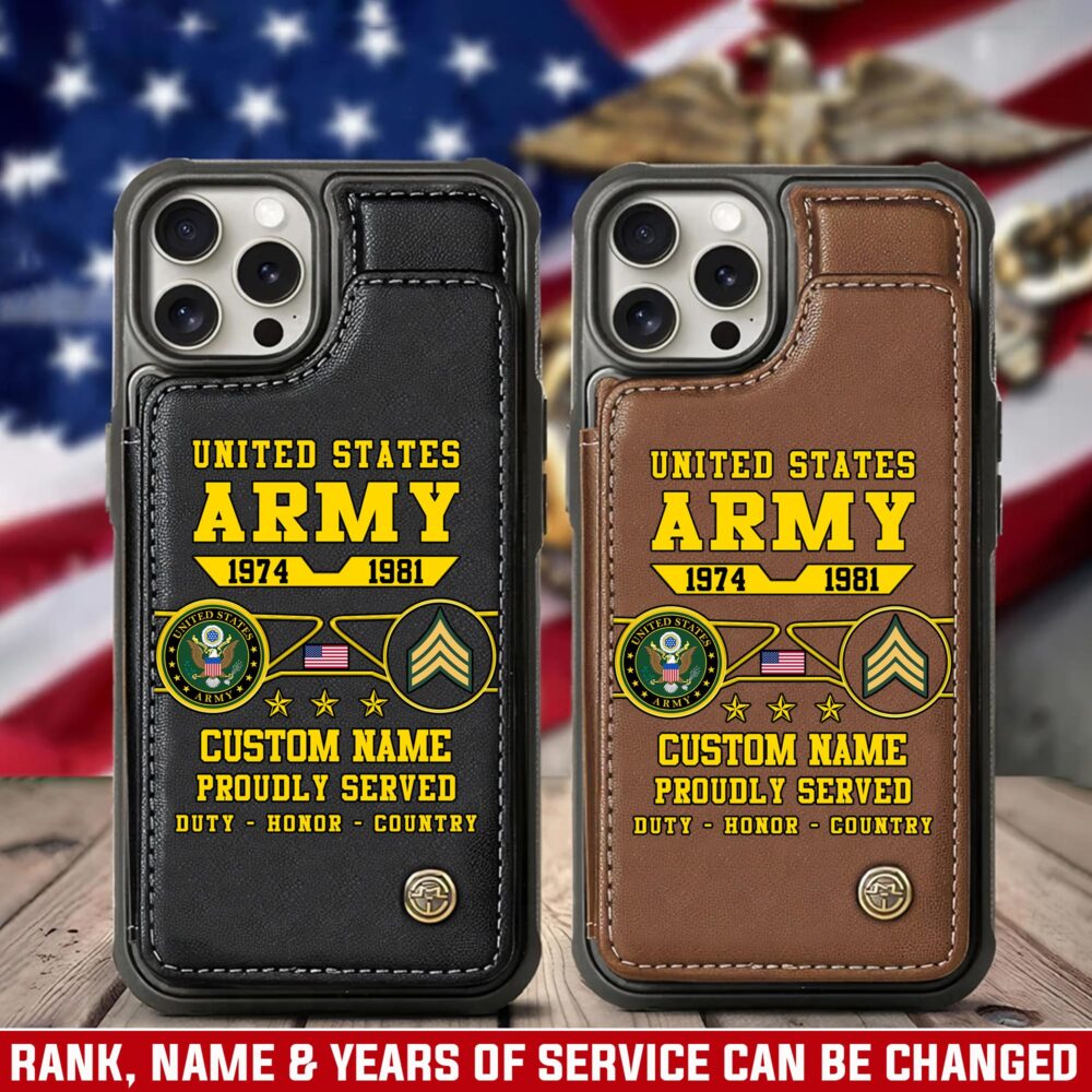 US Army, Honor The Fallen - Leather Flip Phone Case