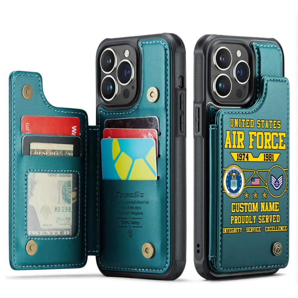 US Air Force , E 8 Air Force First Sergeant - Leather Flip Phone Case - Image 5