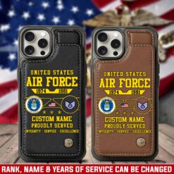 US Air Force , E 8 Air Force First Sergeant - Leather Flip Phone Case