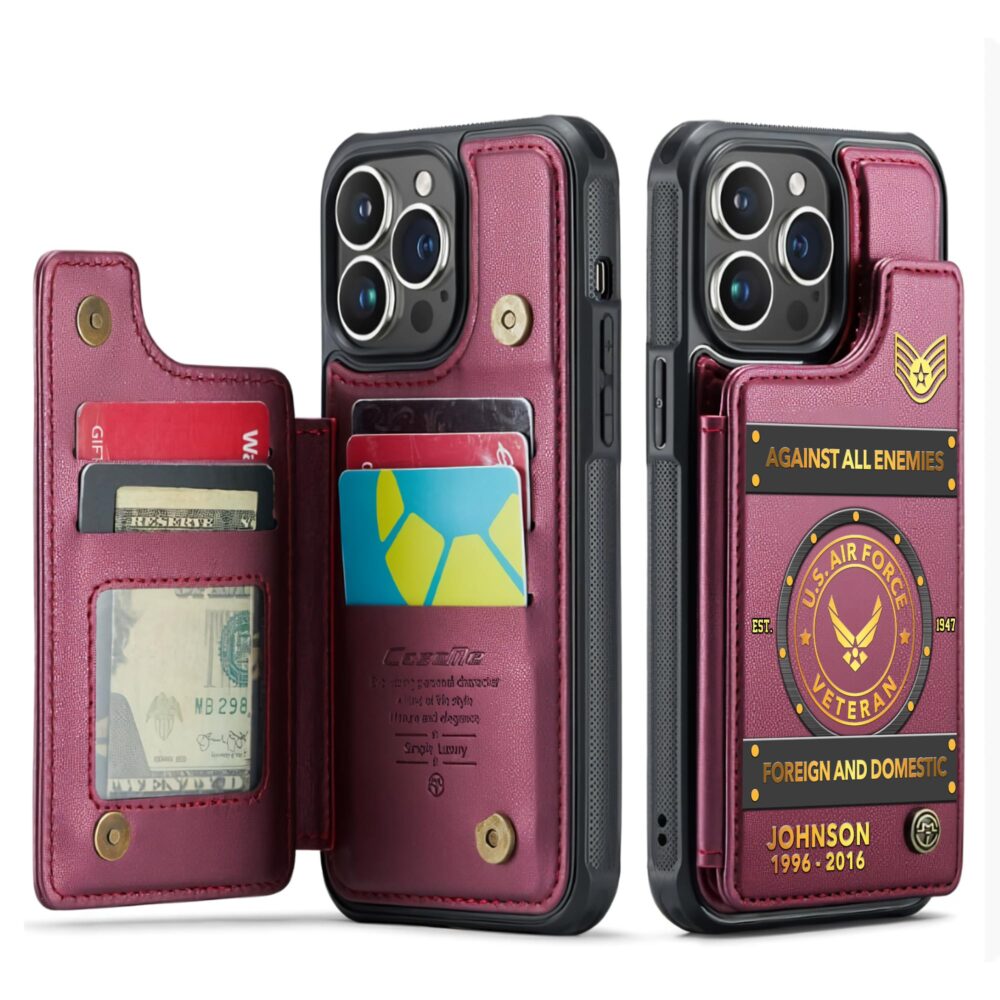 US Air Force , O 3 Air Force Captain - Leather Flip Phone Case - Image 4