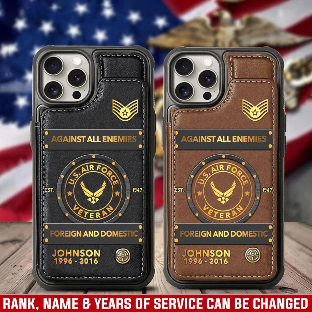 US Air Force , O 3 Air Force Captain - Leather Flip Phone Case