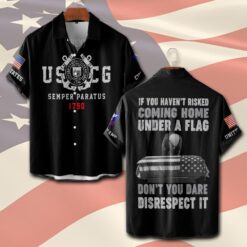 US Coast Guard, E 6 Red - Short Sleeve Button Shirt