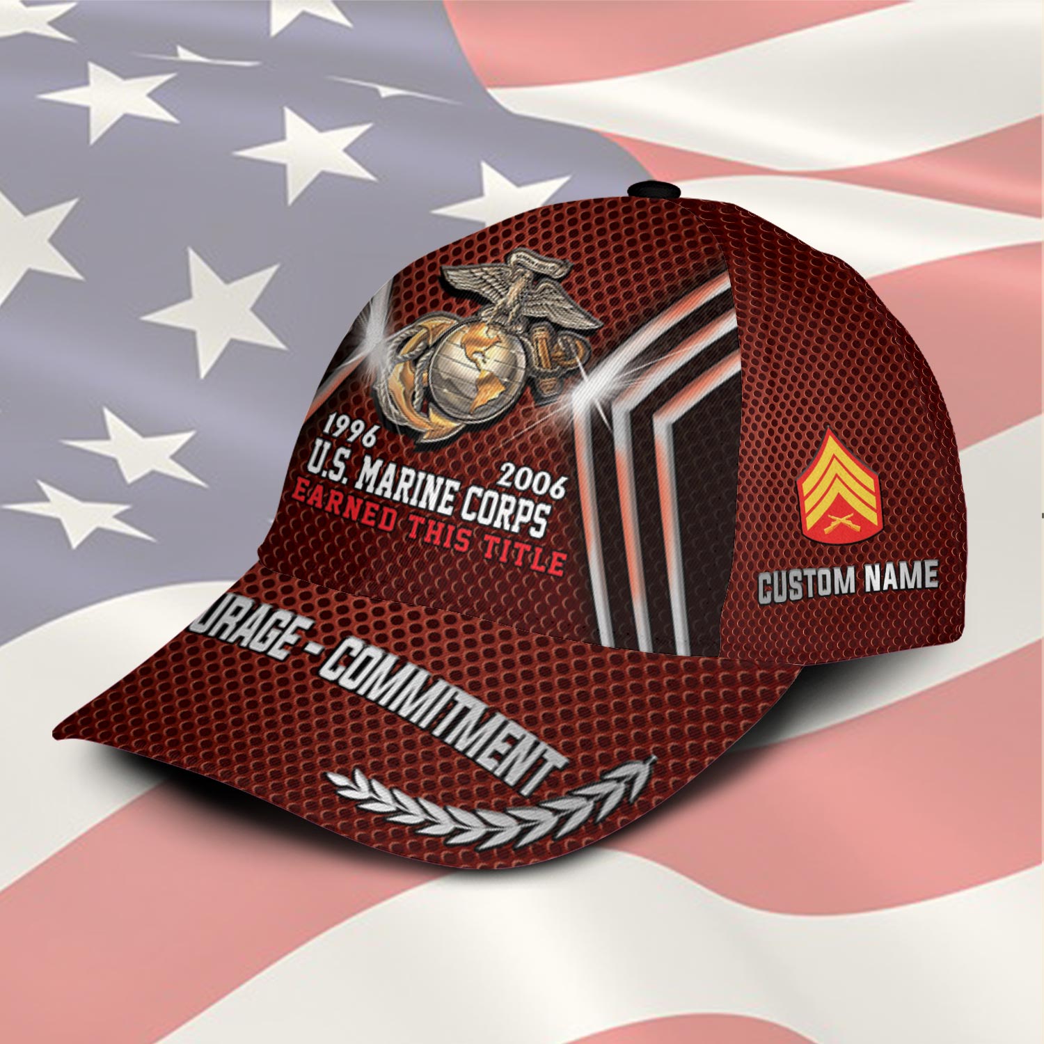 US Marine Corps, E 5 Marines Sergeant - Classic Cap - Image 2