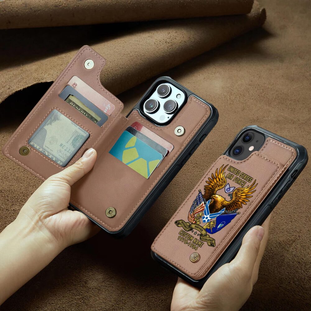 US Air Force , Once An Airman, Always An Airman - Leather Flip Phone Case - Image 2