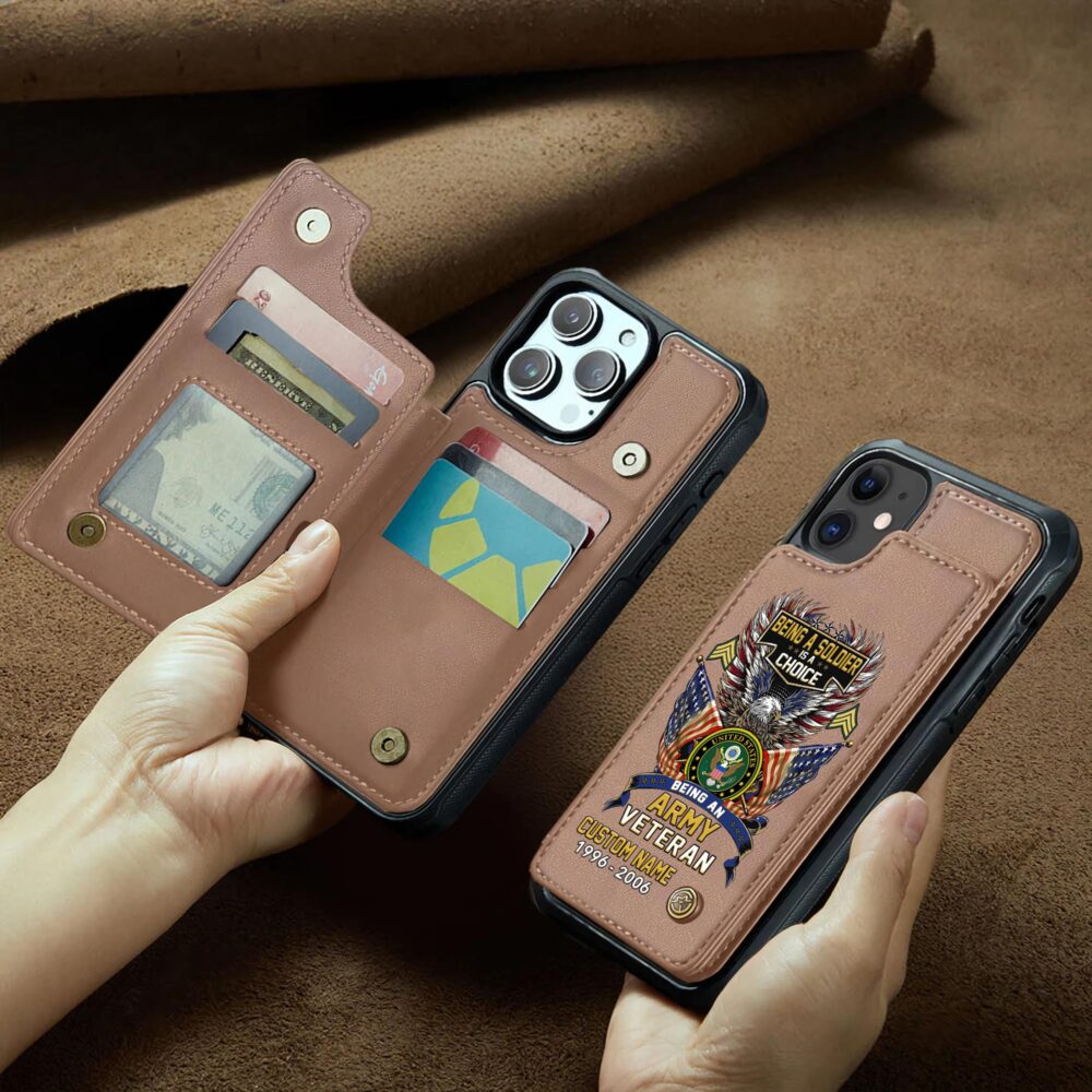 US Army, W 4 Army Chief Warrant Officer 4 - Leather Flip Phone Case - Image 2
