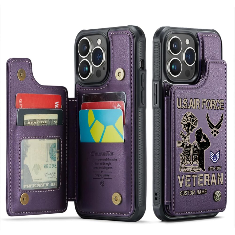 US Air Force , E 6 Air Force Technical Sergeant - Leather Flip Phone Case - Image 6